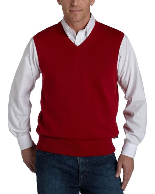 Izod Solid Vest in Real Red (Red) for 