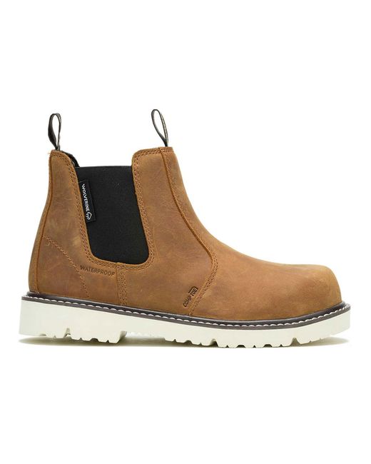 Wolverine Brown Revival Waterproof Composite Toe Romeo Construction Boot