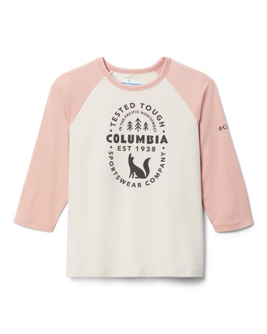 Columbia Pink Youth Outdoor Elements 3/4 Sleeve Shirt