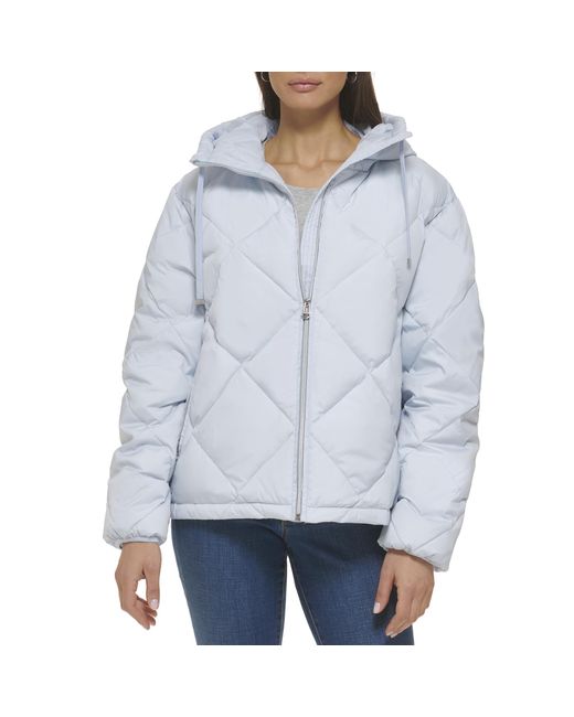 Cole Haan Blue Essential Diamond Quilted Jacket