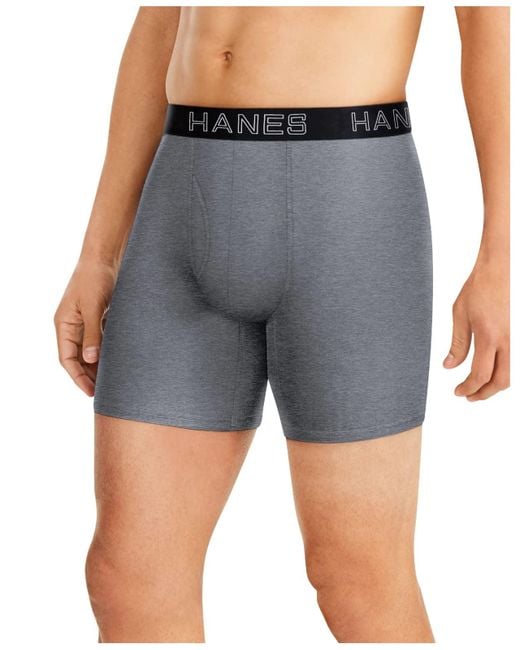 Hanes Gray Ultimate Total Support Pouch Boxer Brief for men