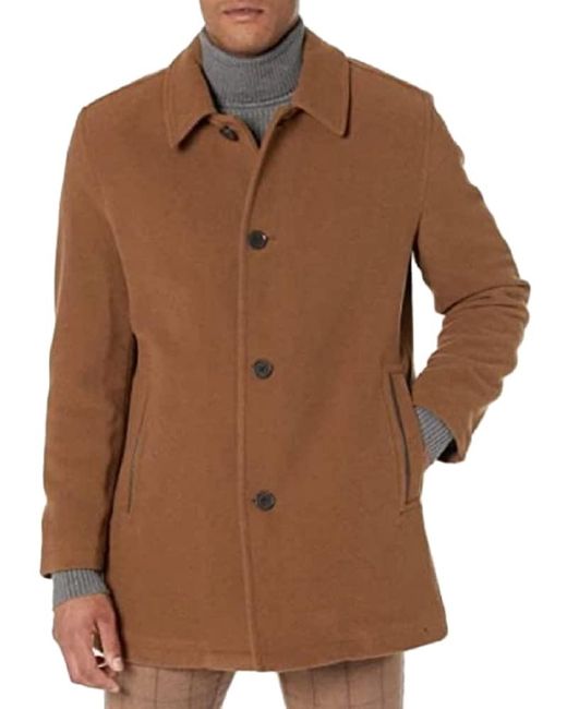 Cole Haan Brown Everyday Wool Car Coat for men