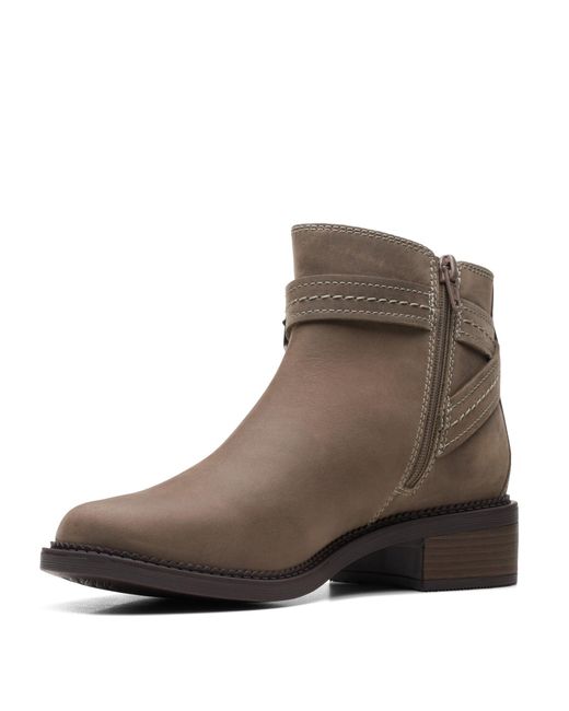 Clarks Brown Womens Maye Strap Ankle Boot