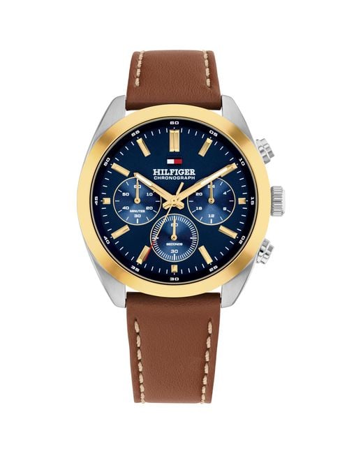 Tommy Hilfiger Blue Chronograph Quartz Watch – 40mm Stainless Steel for men