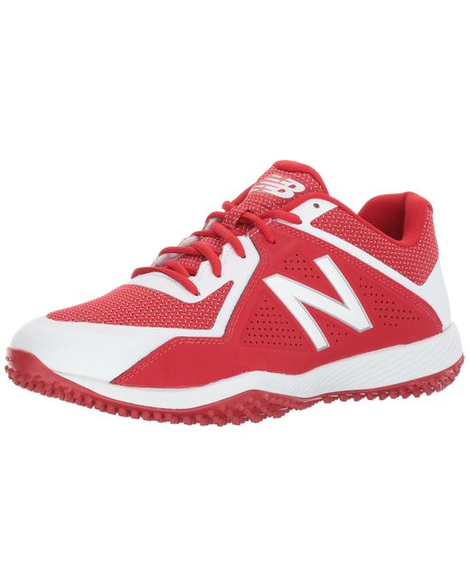 New Balance 4040 V4 Turf Baseball Shoe in Red/White (Red) for Men - Lyst