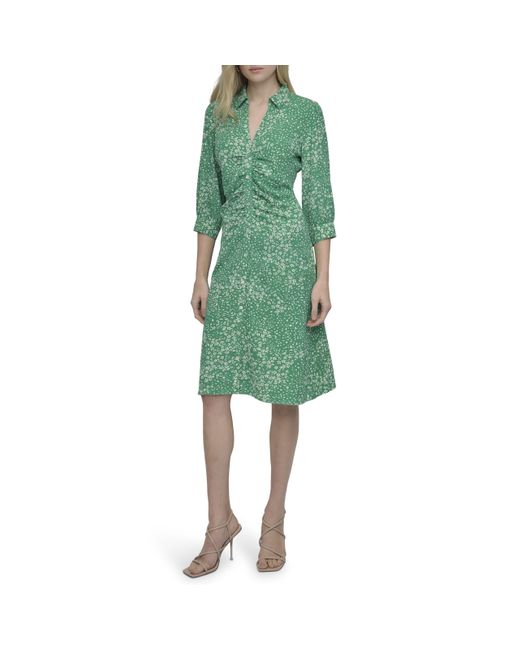 retrofete green dress DKNY cotton olive green dress – Ageless.ee main image 0