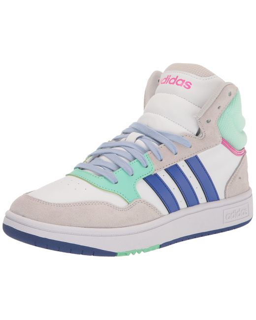 adidas Hoops 3.0 Mid Basketball Shoe in Blue for Men | Lyst