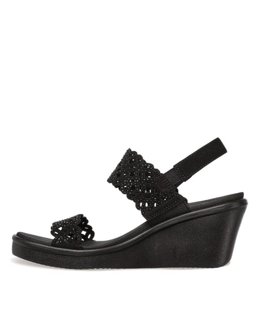 Skechers sandals wedge heel sale