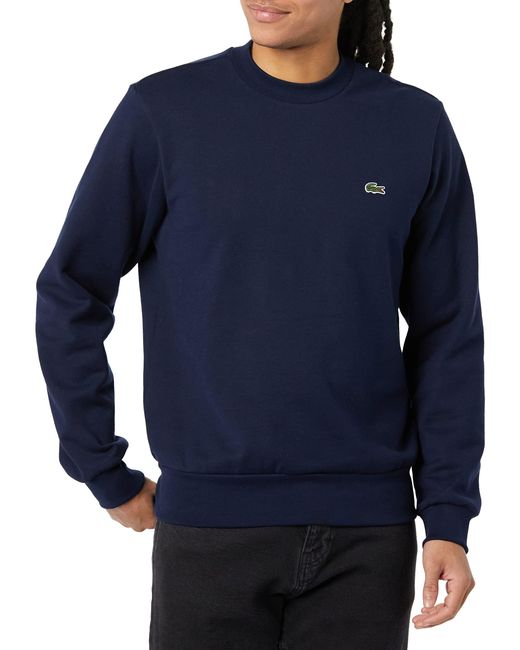 Lacoste Blue Logo-embroidered Cotton-blend Jersey Sweatshirt for men