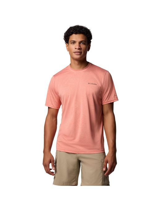 Columbia Pink S Hike Crew Short Sleeve T-shirt for men