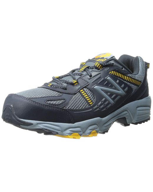 New Balance Lace 410 V4 Trail Running Shoe in Grey/Yellow (Blue) for ...