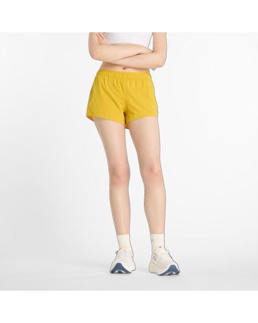 New Balance Yellow Rc Short 3"