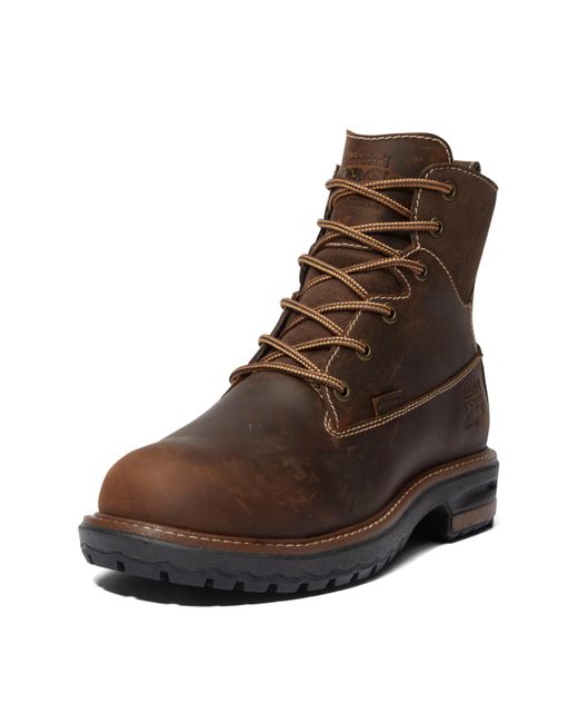 Timberland Brown Hightower 6 Inch Alloy Safety Toe Waterproof Industrial Work Boot