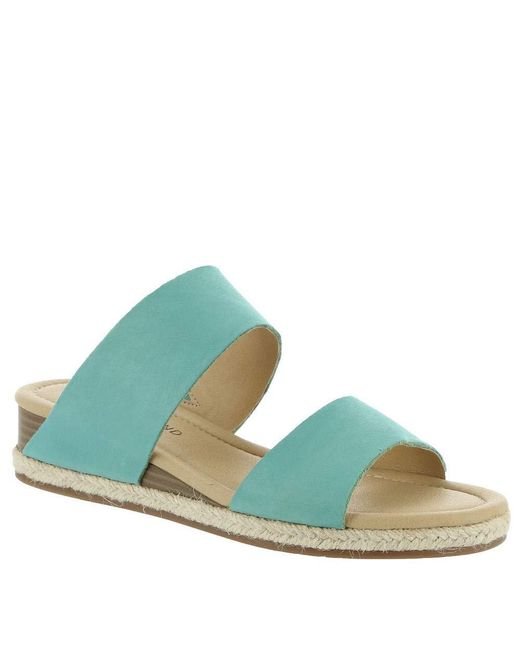 Lucky Brand Wyntor Wedge Sandal in Blue - Save 42% | Lyst