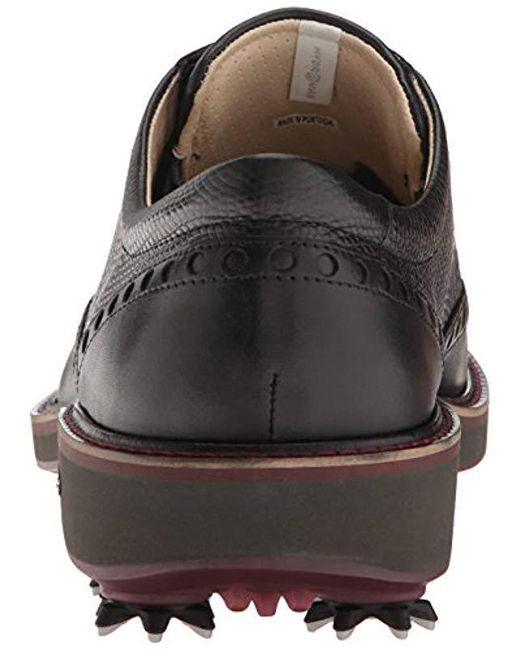 Ecco Leather Luxe Golf Shoe in Black/Black (Black) for Men Save 30