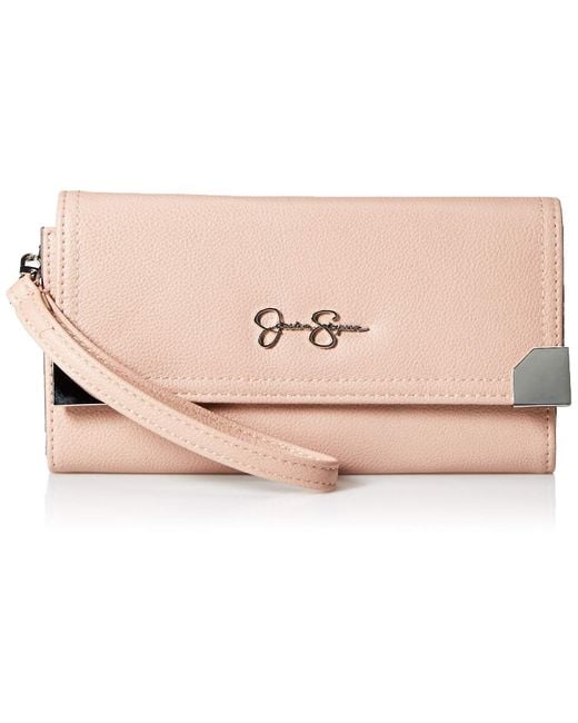 Jessica Simpson Pink Frankie East West Trifold Wallet