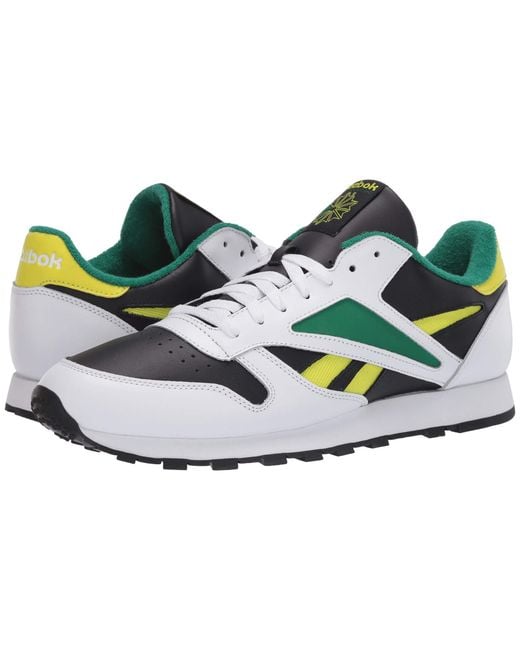 Reebok Gray Classic Leather Sneaker for men