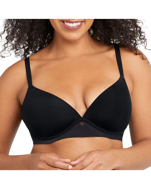 Maidenform Black One Fab Fit Wireless Demi Bra With Convertible Straps And Lightly Lined Cups