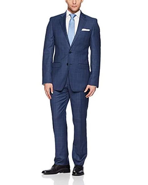 Calvin Klein Blue Mabry Slim Fit 2 Button Suit for men