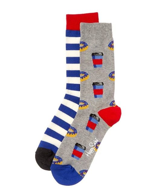 Happy Socks Blue 2-pack Donut Socks