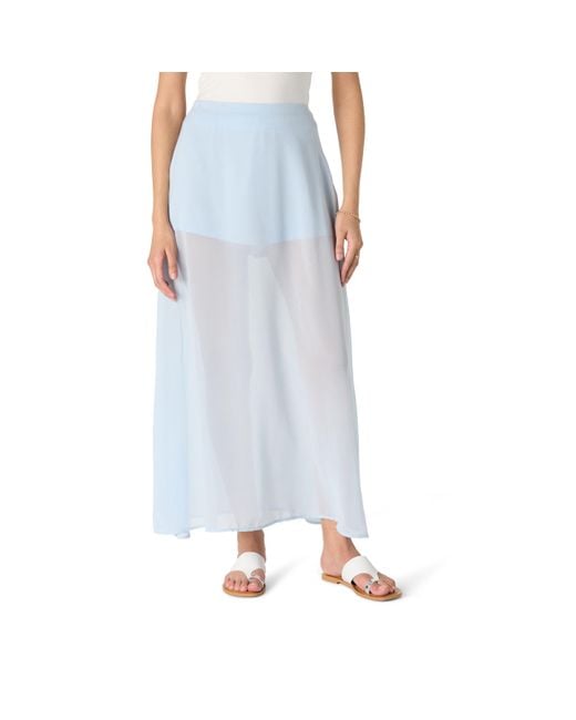 The Drop Blue Niagara Mist Dierdre Sheer Maxi Skirt