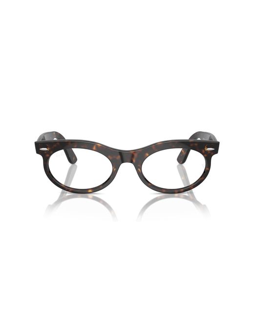 Ray-Ban Black Rb2242f Wayfarer Oval Low Bridge Fit Polarized Sunglasses