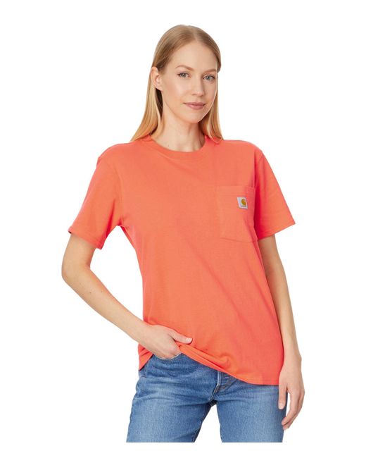 Carhartt Orange Loose Fit Heavyweight Short-sleeve Pocket T-shirt