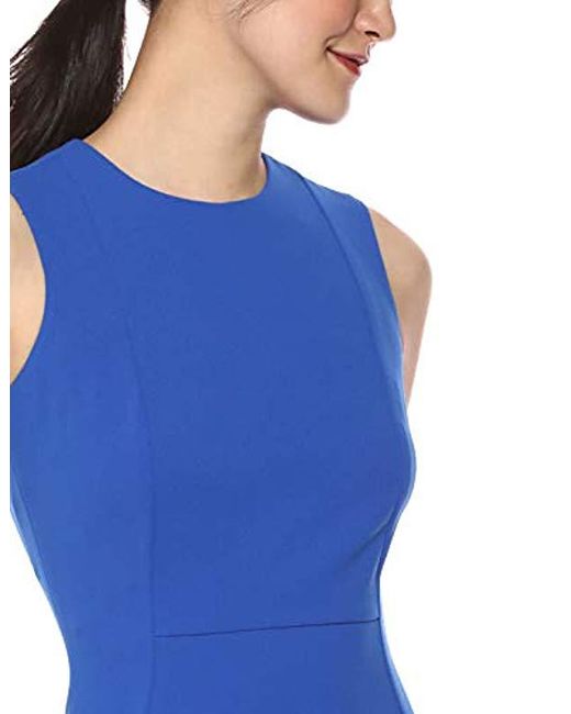 Calvin Klein Scuba Crepe Sleeveless Princess Seam Sheath Dress in ...