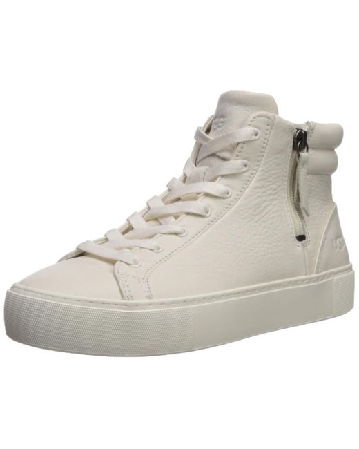 ugg white leather sneakers