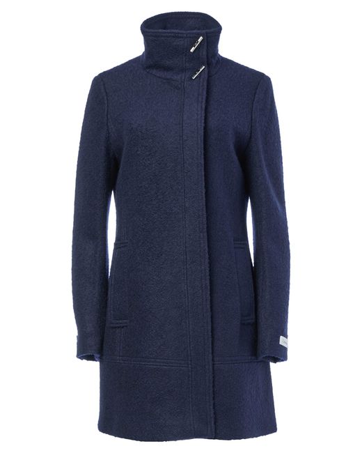 calvin klein women's asymmetrical boucle wool coat