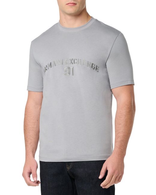 Emporio Armani Gray A | X Armani Exchange Armani 91 Logo Short Sleeve T-shirt for men