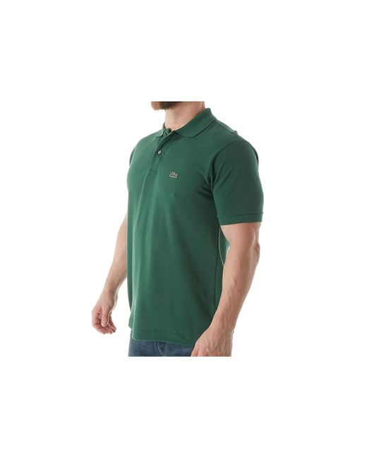 Lacoste Green S Short Sleeve L.12.12 Pique Polo Shirt for men