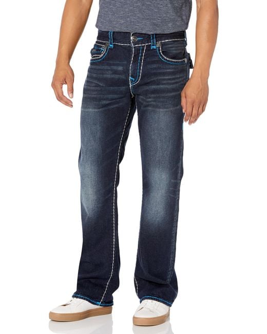 True Religion Blue Brand Jeans Billy Super T Boot Cut Flap Jean for men