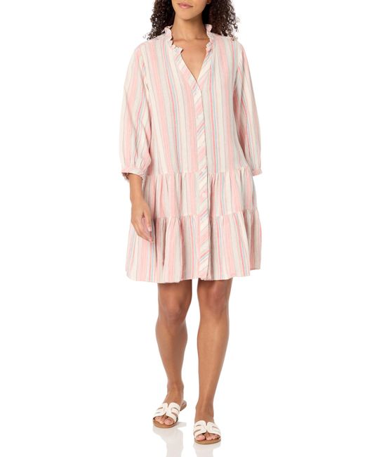 Tommy Hilfiger Pink 3/4 Sleeve Button Through Shirt Dress