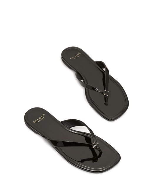 Kate Spade Black Spade Flower Sandal