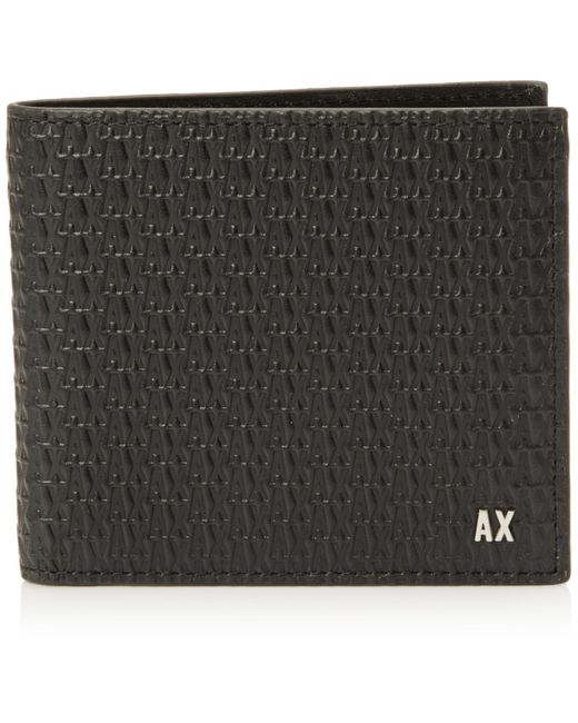 Armani Exchange s Elba Essentials Mini Metal Logo Bi-Fold Wallet Emporio Armani pour homme en coloris Black