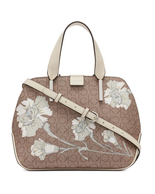 Calvin Klein Multicolor Audrey Floral Signature Convertible Satchel