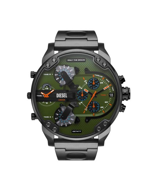 DIESEL Green Mr. Daddy 2.0 Stainless Steel Chronograph Watch for men