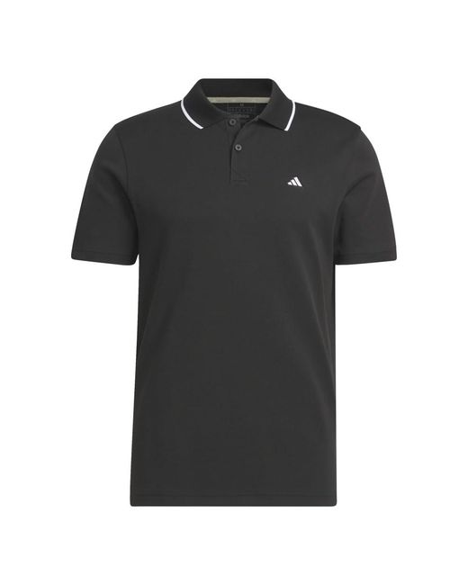 Adidas Black Golf S Go-to Pique Polo Shirt for men