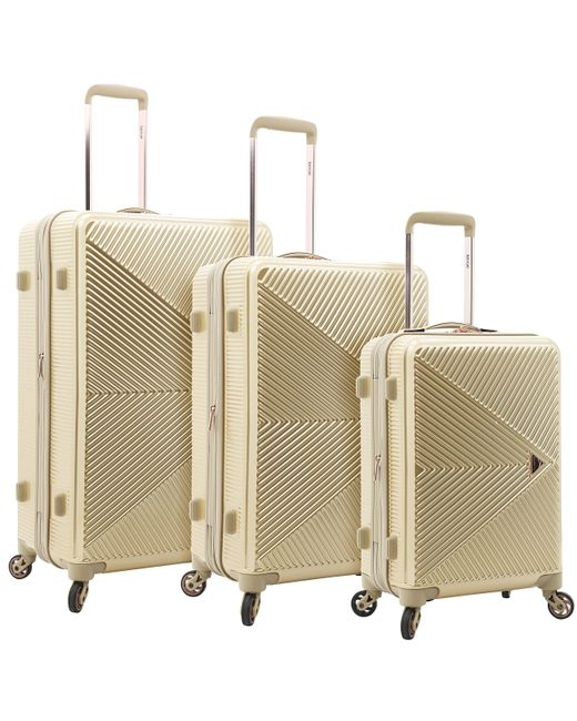 Kensie Dawn Hardside 3piece Spinner Luggage Set in Pale Gold (Metallic