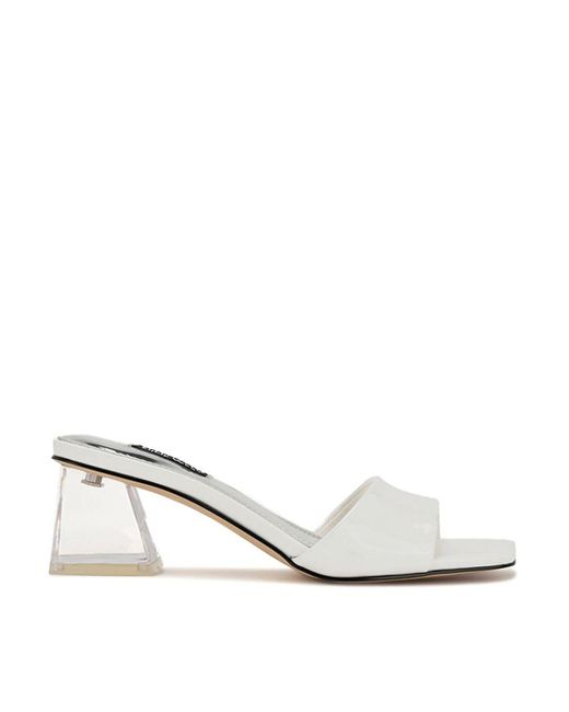 Nine West White Oaky8 Heeled Sandal