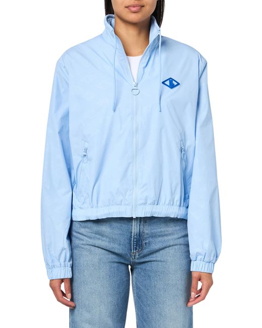 Lacoste Women's Blue Monogram Track Jacket