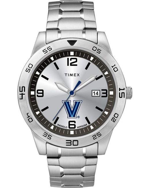 Timex Gray Tribute Collegiate Citation 42mm Watch – Villanova Wildcats With Stainless Steel Expansion for men