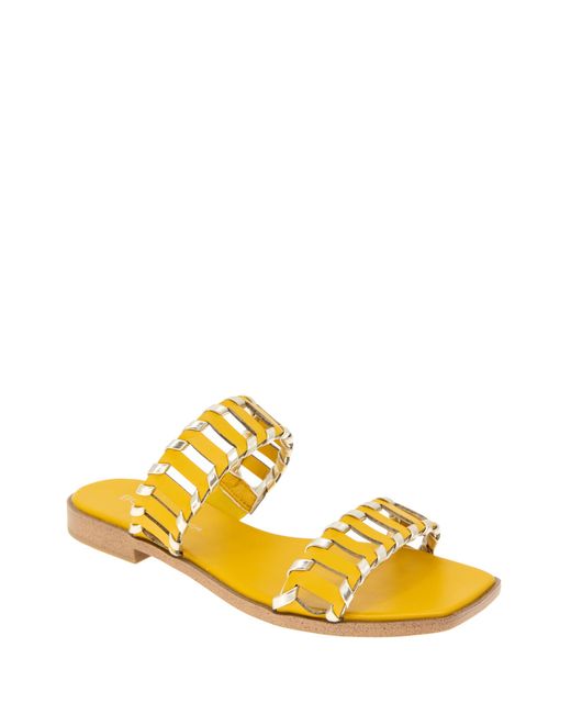 BCBGeneration Yellow Fashion Flat Sandal