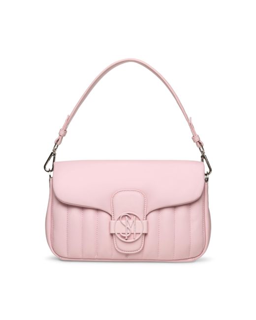 Steve Madden Pink Bpeachy Quilted Triple Compartment Crossbody
