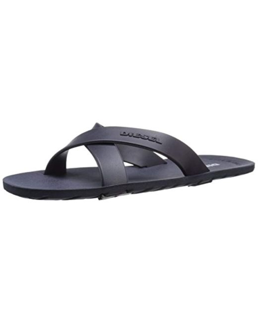 DIESEL Blue Plaja Wash Flip-flop Sandal for men