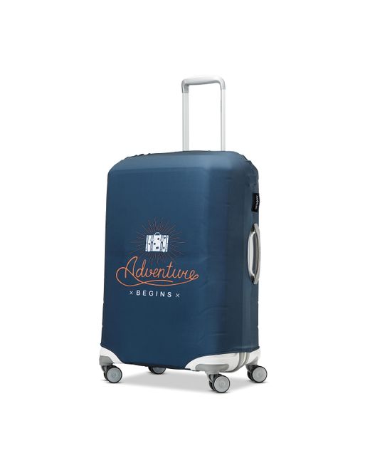 Samsonite Blue Printed Luggage Cover for men