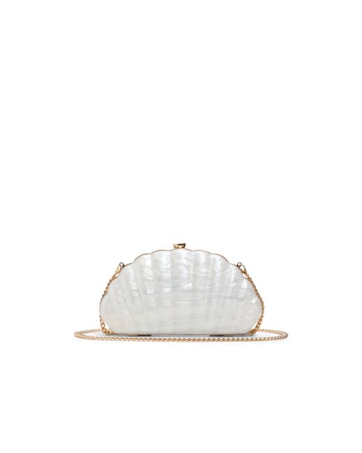 ALDO White Sheshell Clutch