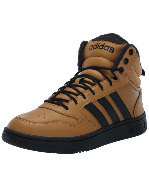 Adidas Originals Brown Hoops 3.0 Mid Winterized Sneaker for men