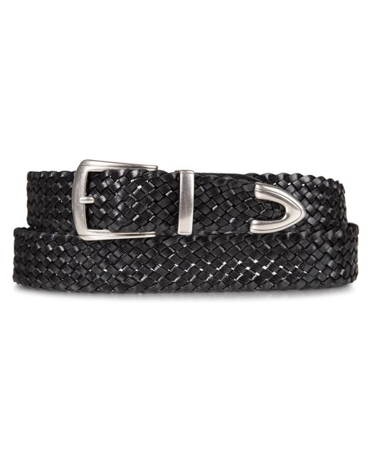 Lucky Brand Braided Leather Western Belt In Black